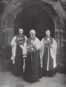 Distributing Maundy Money, the Lord High Almoner and Clergy by J. Benjamin Stone