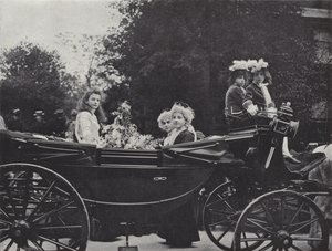 Knutsford May Day Festival, the Queen and Attendants by J. Benjamin Stone
