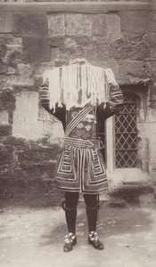 The Yeoman of the Guard carrying the silver dish with the purses containing the Maundy money by J. Benjamin Stone