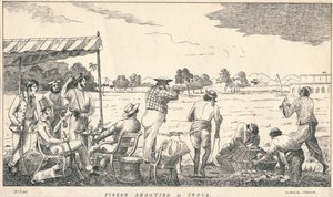 Pigeon Shooting in India, 19th century by J Bennett