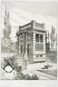 Bathing Room, from a Volume of Designs by Various Architects, Pub. Morel & Cie, Paris