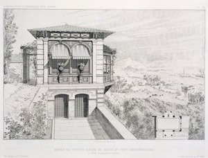Steam Baths, Observatory Above, from a Volume of Designs by Various Architects, Pub. Morel & Cie, Paris by J. Boussard