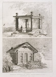 Terrace covered with cement, and bower designed by Danjoy