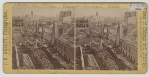 The view east from the courthouse after Chicago Fire of 1871