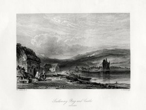 Scalloway Bay and castle, Zetland, 19th century by J. Horsburgh