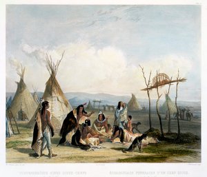 Funeral Scaffold of a Sioux Chief near Fort Pierre