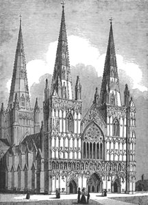 West Front of Lichfield Cathedral, Staffordshire