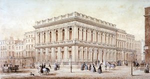 View of the Army and Navy Club on Pall Mall, Westminster, London