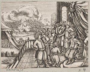 Illustration to Adam Olearius, “Persianischer Rosenthal von einem Sinnreichen Poeten Schich Saadi [...]”, Schleswig 1660