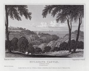 Mulgrave Castle, General View, Yorkshire by John Preston Neale