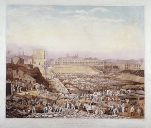 View of construction work at St Katherine