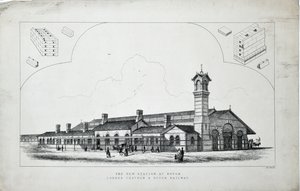 New station at Dover. London, Chatham and Dover Railway. 1860