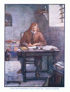 During his imprisonment Bunyan wrote The Pilgrims Progress, from English Literature by J. R. Skelton