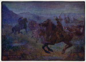 Raid in the Anglo-Scottish Borders by Border Reivers, Early 16th Century by J. R. Skelton