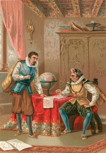 Kepler and Tycho Brahe in the Observatory in Prague by J. Ventura