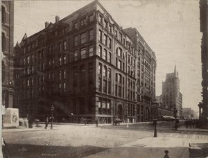 The southeast corner of Dearborn and Monroe Streets, Chicago, 1890