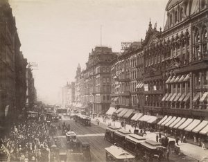 View of State Street Looking North from Madison Street, Chicago, 1890