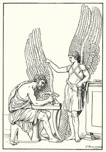 Daedalus and Icarus, from a bas-relief, Rome by J. Williamson