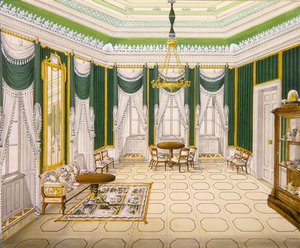Interior drawing room in the Schloss Ballenstedt, Saxe-Anhalt