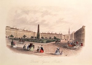 Queen Square, Bath by J. after Appleby