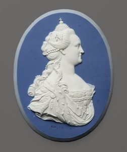 Portrait medallion of Empress Catherine II of Russia, c.1775 by J. and Bentley Wedgwood