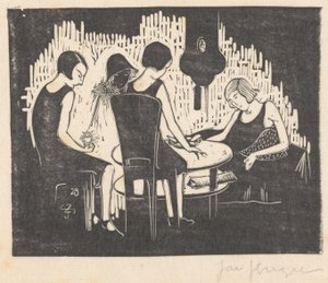 Four Women Sitting at a Table