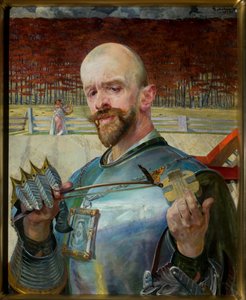 Self-Portrait in Armor with Little Violins