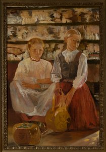 Two Girls with a Jug by Jacek Malczewski