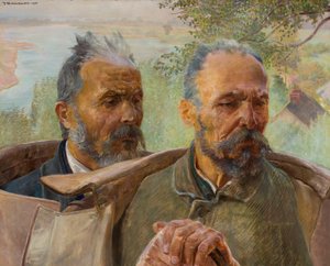 Two Heads of Old Men by Jacek Malczewski