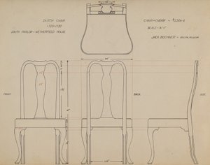 Drawing for Chair by Jack Bochner