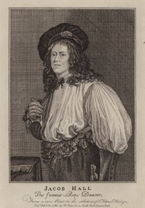 Jacob Hall, English rope dancer and acrobat active during the reign of King Charles II by Jacob (after) Van Oost the Younger