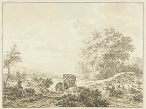 Hilly Landscape with Carriage
