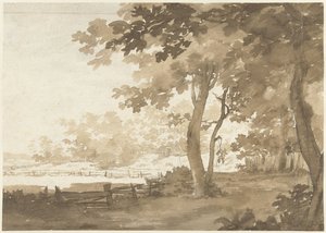 Landscape with a Road Under Trees