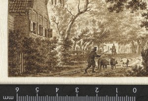 Pig Herder on a Path in Front of a House by Jacob  Cats