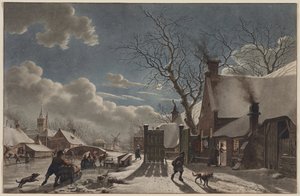 Winter Night in a Dutch Town by Jacob Cats