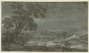 Hilly Landscape with River Bend by Jacob Colijn