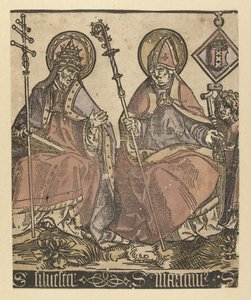 Saints Silvester and Martinus (Saints with Anna in Threes) by Jacob Cornelisz van Oostsanen