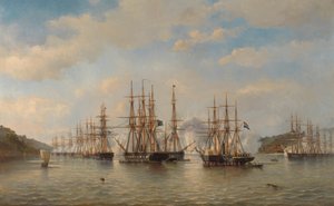The Dutch, English, French and American Squadrons in Japanese Waters During the Expedition Led by the French Commander Constant Jaurès by Jacob Eduard van Heemskerck van Beest
