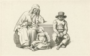 Seated Old Woman and Two Children