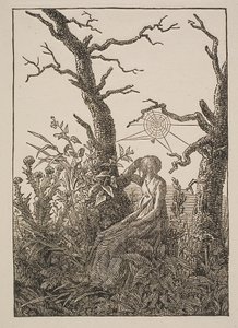 Melancholy. The Woman with the Spider