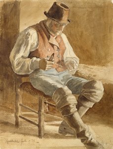 Fisherman Mending a Net, 1834