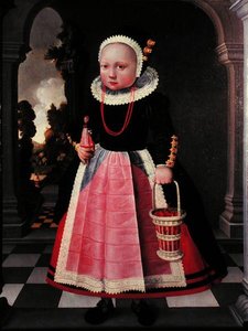 Portrait of a Little Girl Holding a Doll and a Basket by Jacob Gerritsz Cuyp