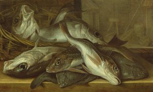 A Still Life of Fish by Jacob Gillig