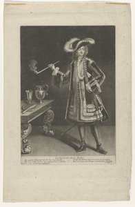 Portrait of Captain Jan Bart, Standing with Pipe