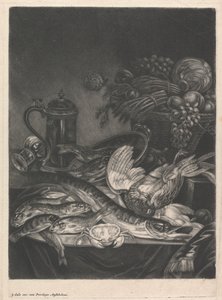 Still Life with Fish and Poultry by Jacob Gole