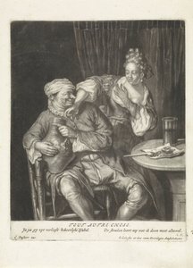 Woman and Man with a Wine Jug by Jacob Gole