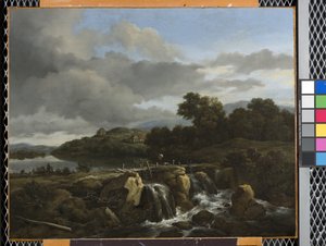 Landscape with Cascade by Jacob van Ruisdael