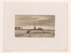 Funeral Procession in a Cornfield by Jacob Jan van der Maaten