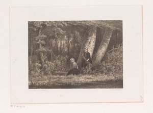 Two Girls in the Forest by Jacob Jan van der Maaten