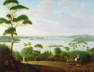 Sydney Harbour looking towards Sydney, 1848 by Jacob Janssen